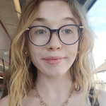 Katie N. - Tortoise Gold - round - acetate