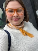 laura - Clear Orange - square - plastic