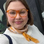 laura - Clear Orange - square - plastic