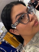Gabby R. - Denim Transparent - square - plastic