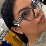 Gabby R. - Denim Transparent - square - plastic