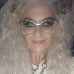 Melinda A. - Clear Purple & Gold - horn - acetate-metal