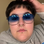 Joey R. - Matt Blue Tortoise - aviator - metal